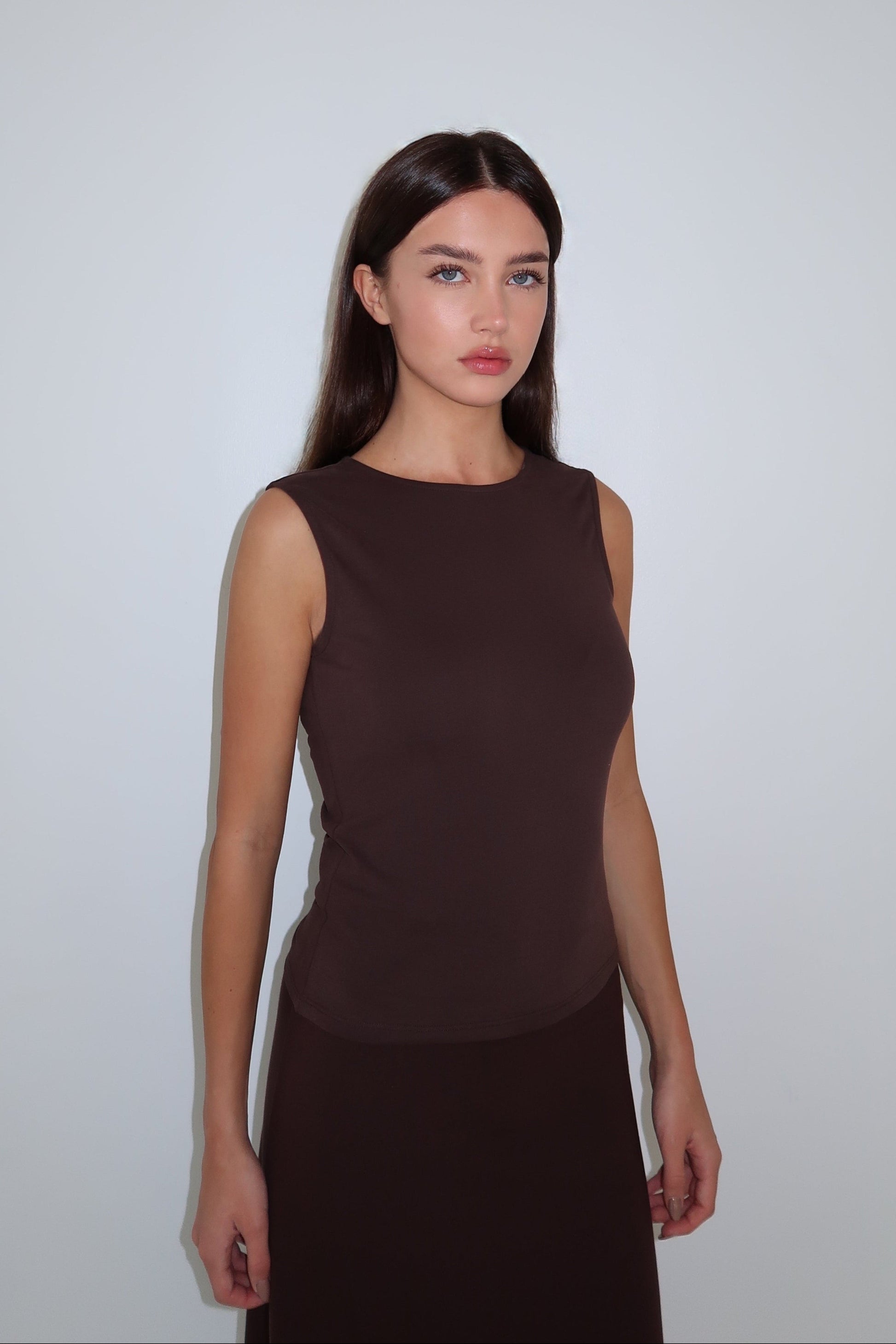 Elle Tank Top Mocha L